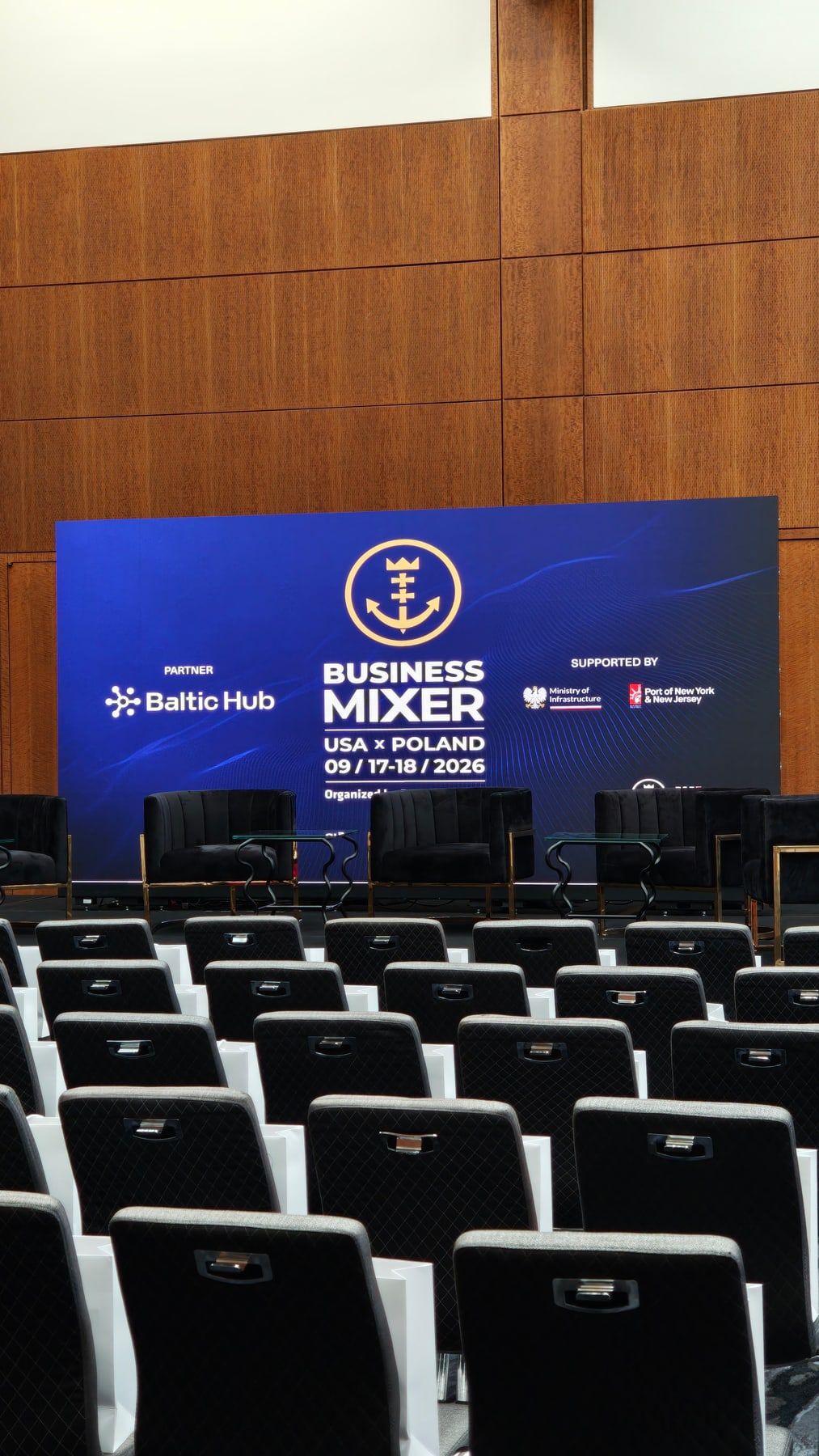Scena Business Mixer USA + Poland z identyfikacją Portu Gdańsk